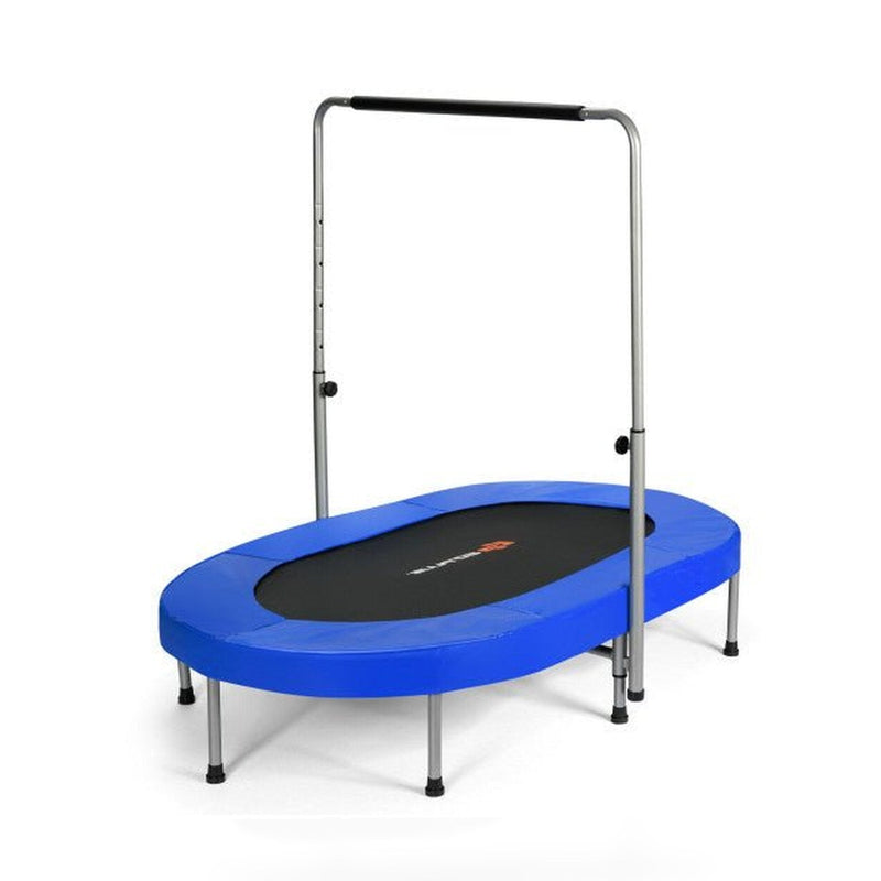 Foldable Double Mini Kids Fitness Rebounder Trampoline-Blue