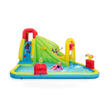 Costway Inflatable Splash Jump Slide Water Bounce without Blower slide outdoor playset in shown finish
