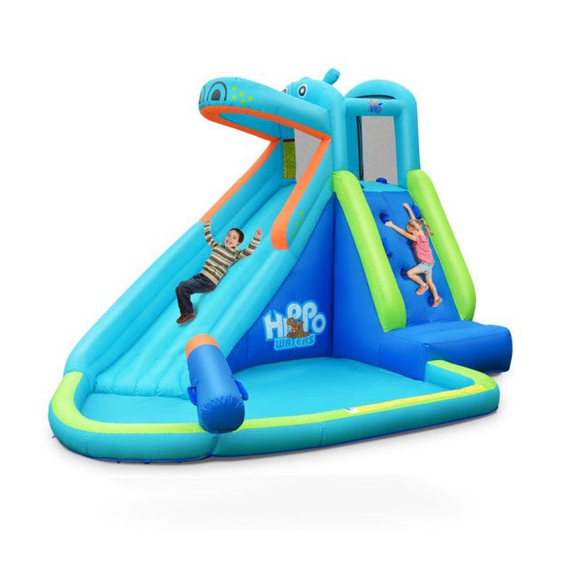 Inflatable Water Pool with Splash and Slide Without Blower
