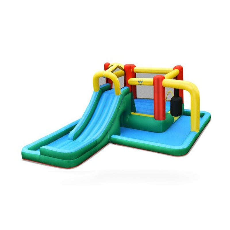 Inflatable Water Slide Climbing Bounce House with Tunnel and Blower