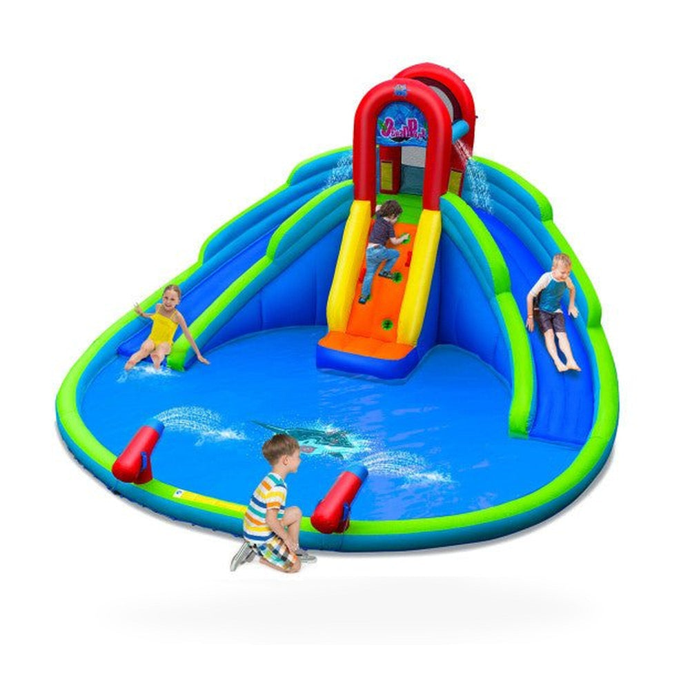 Inflatable Waterslide Bounce House with Upgraded Handrail without Blower