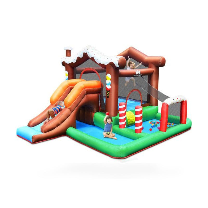Kids Inflatable Bounce House Jumping Castle Slide Climber Bouncer Without Blower