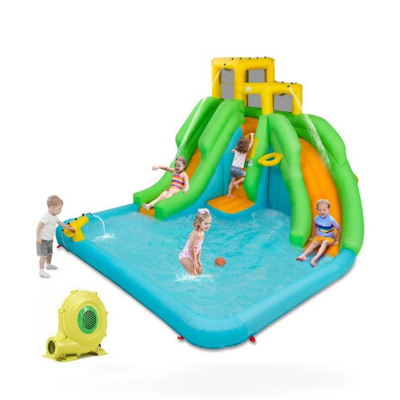 Kids Inflatable Water Park Bounce House with 480W Blower