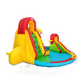 Kids Inflatable Water Slide Bounce House with Climbing Wall and Pool Without Blower