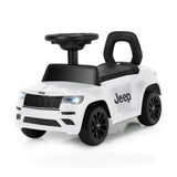 Costway Kids Ride On Car with Steering Wheel-White kids outdoor playset in White