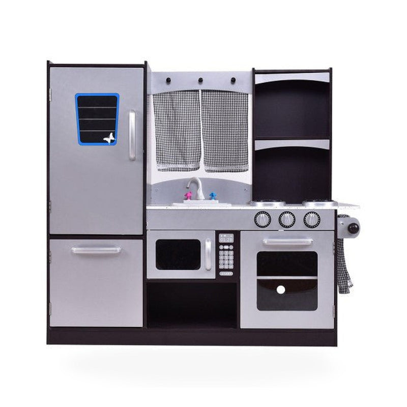 Kids Wooden Modern Kitchen Cooking Pretend Play Set