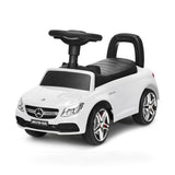 Costway Mercedes Benz Licensed Kids Ride On Push Car-White kids outdoor playset in White