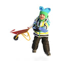 Outdoor Garden Backyard Play Toy Kids Metal Wheelbarrow-Red
