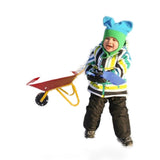 Costway Outdoor Garden Backyard Play Toy Kids Metal Wheelbarrow-Red metal outdoor playset in shown finish