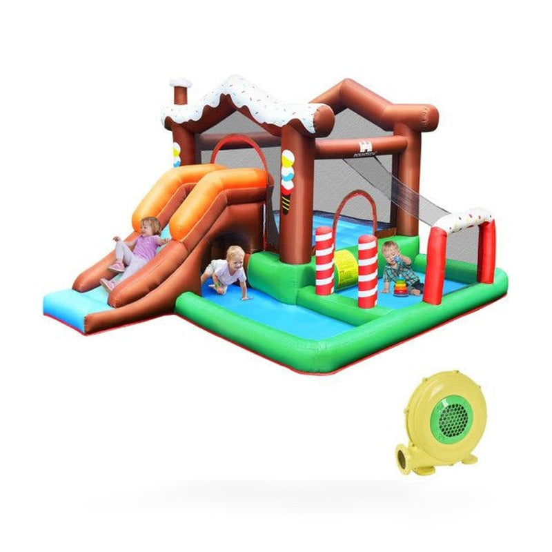 Outdoor Indoor Inflatable Kids Bounce House with 480W Blower