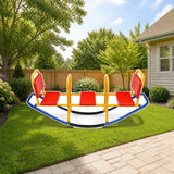 Costway Outdoor Kids Toy Gift Teeter Totter for Children styled in a sunny backyard, shown finish