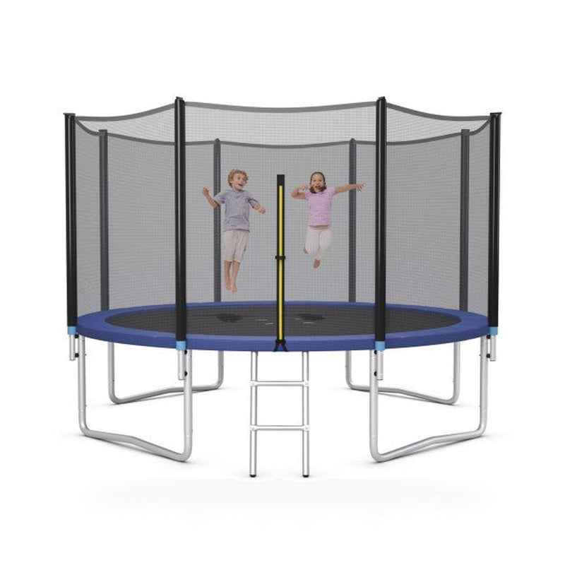 Outdoor Trampoline Bounce Combo with Safety Closure Net Ladder-14 ft