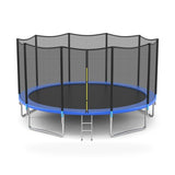 Costway Outdoor Trampoline Bounce Combo with Safety Closure Net Ladder-8 ft kids outdoor playset in shown finish