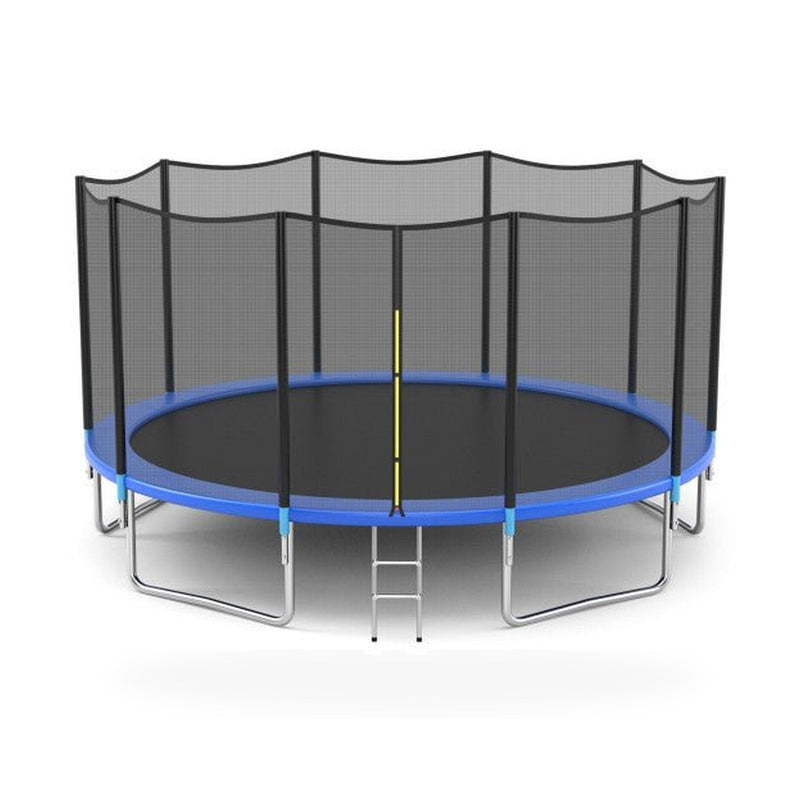 Outdoor Trampoline Bounce Combo with Safety Closure Net Ladder-8 ft