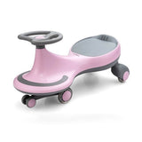 Costway Wiggle Car Ride-on Toy with Flashing Wheels-Pink kids ride-on toys in Pink