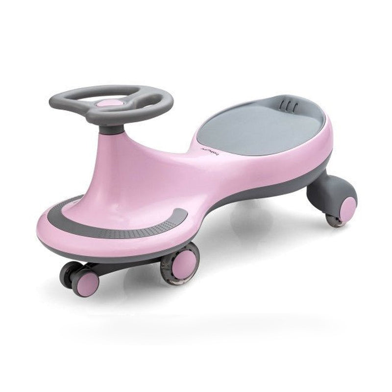 Wiggle Car Ride-on Toy with Flashing Wheels-Pink