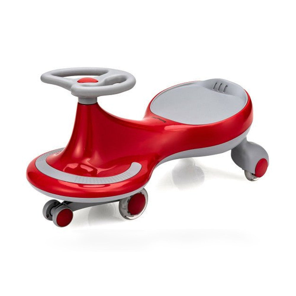 Wiggle Car Ride-on Toy with Flashing Wheels-Red