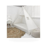 Domestic Objects Play Tent Canopy Bed in White Cotton Canvas kids crib in White and Natural