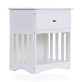 Donco 1-Drawer Nightstand White storage kids bed in White