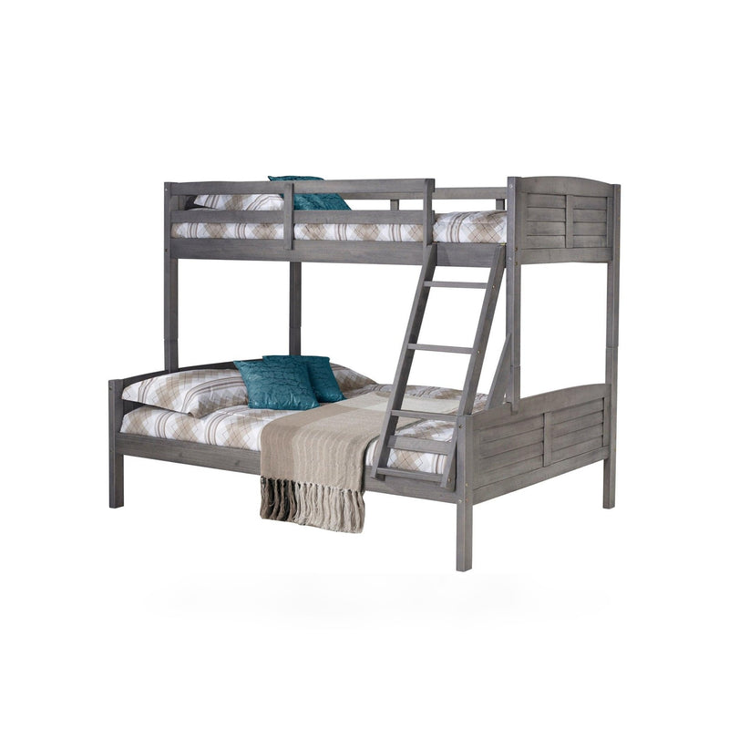 Twin/Full Louver Bunkbed Antique Grey