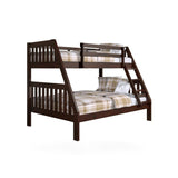 Donco Twin/Full Mission Bunkbed Cappuccino twin over full storage bunk bed in shown finish