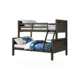 Donco Twin/Full Bunk Bed In City Shadow Finish twin over full storage bunk bed in shown finish