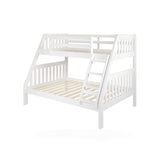 Donco Twin/Full Mission Bunk Bed White twin over full storage bunk bed in White