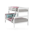 Twin/Full Mission Bunk Bed In White Finish
