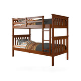 Donco Twin/Twin Mission Bunk Bed In Light Espresso Finish twin over twin storage bunk bed in Espresso