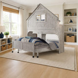 Donco Club House Low Loft Twin Bed styled in a bright kids' bedroom, loft
