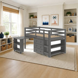 Donco Low Loft Bed styled in a kids' bedroom, loft