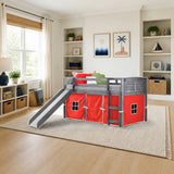 Donco Twin Louver Low Loft styled in a kids' bedroom, loft