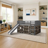 Donco Twin Louver Low Loft styled in a kids' bedroom, loft
