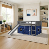 Donco Twin Louver Low Loft styled in a kids' bedroom, loft