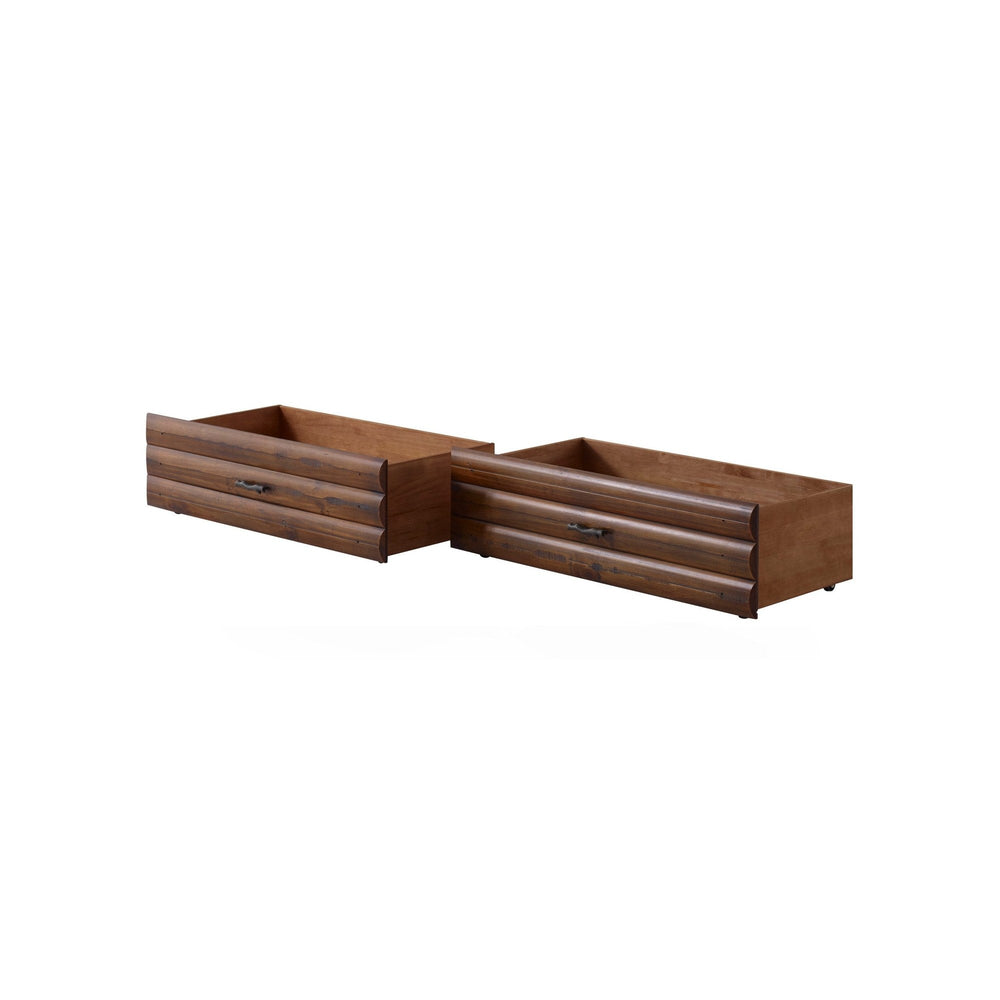 Log Cabin Drawers Rustic Walnut & Rustic Silver