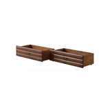 Donco Log Cabin Drawers Rustic Walnut & Rustic Silver storage log kids bed in Walnut finish