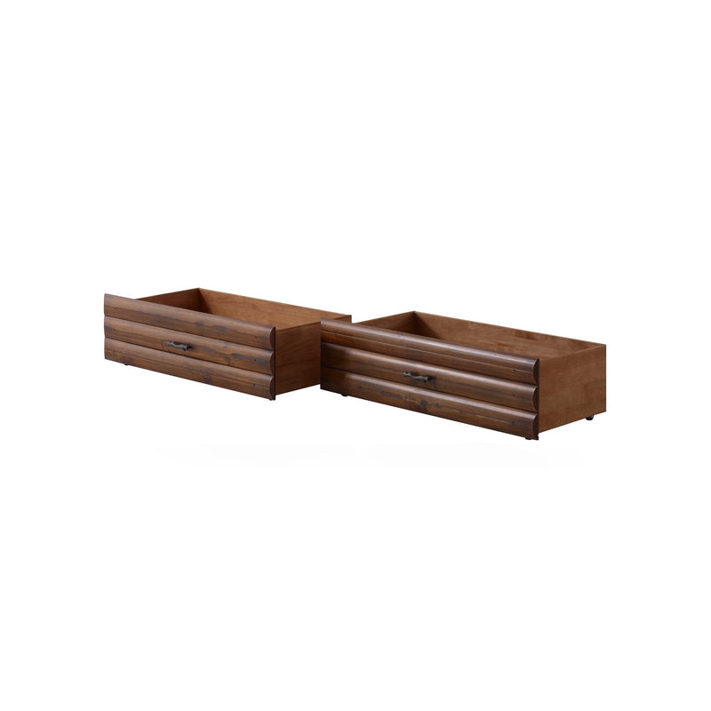 Log Cabin Drawers Rustic Walnut & Rustic Silver