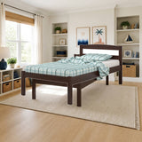 Donco Twin Econo Bed Cappuccino styled in a bright kids' bedroom, twin