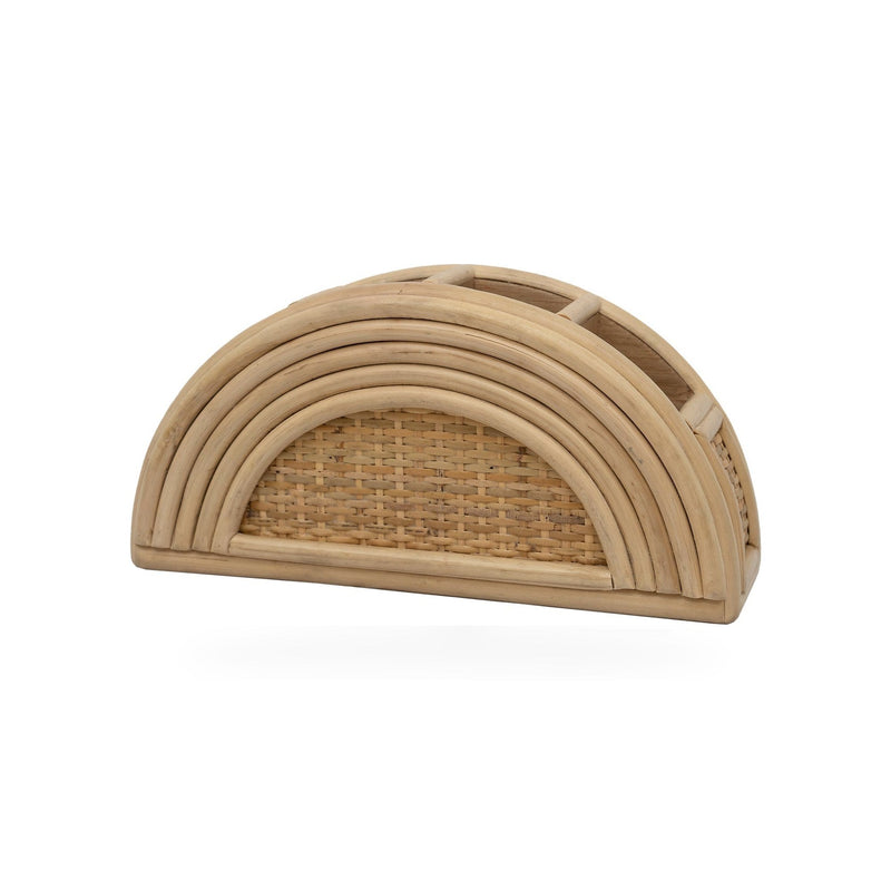 Rattan Rainbow Desk Organizer