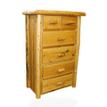 Alpine Hand Peeled Cedar Log 6 Drawer Chest