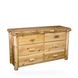 Hidden Lake Alpine Hand Peeled Cedar Log 6 Drawer Dresser storage log kids bed in Cedar