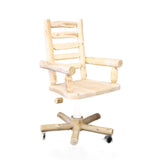 Hidden Lake Cedar Log Desk Chair desk log kids desk in Unfinished finish