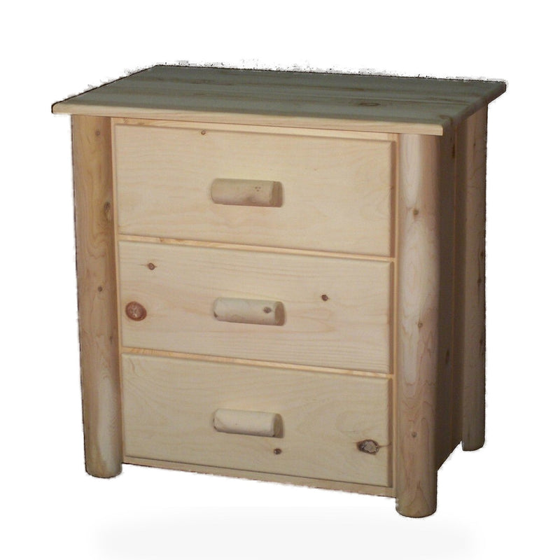 Frontier Cedar Log 3 Drawer Chest