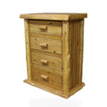 Grizzly Ridge Hand Peeled Log 4 Drawer Chest