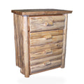 Hand Peeled Cedar Log 4 Drawer Chest