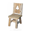 Hand Peeled Cedar Log Chairs 2 Panel Cut-Out