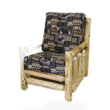 Hidden Lake Hand Peeled Cedar Log Lounge Chair log kids chair in Unfinished finish