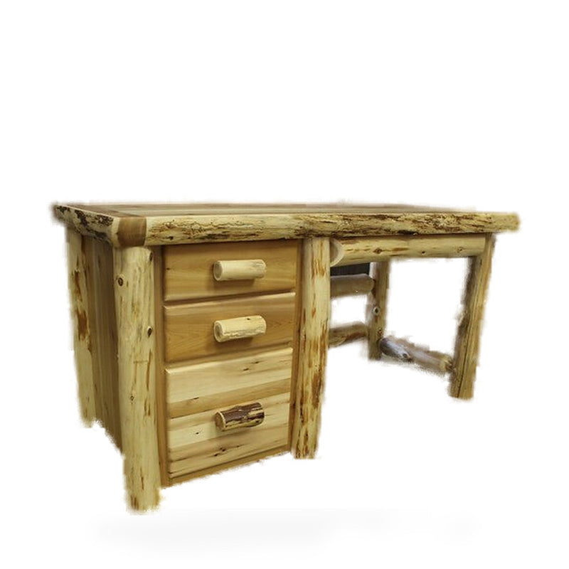 Hand Peeled Pedestal Desk
