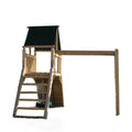 Cedar Peak Log Playground Tower With Monkey Bars & Tire Swing