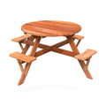 Adult Circular Redwood Picnic Table